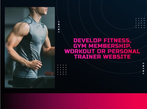 Gym membership, Workout or Personal trainer website
