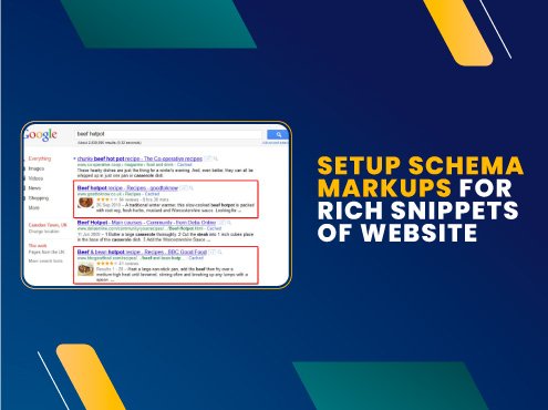 Setup schema markups for rich snippets