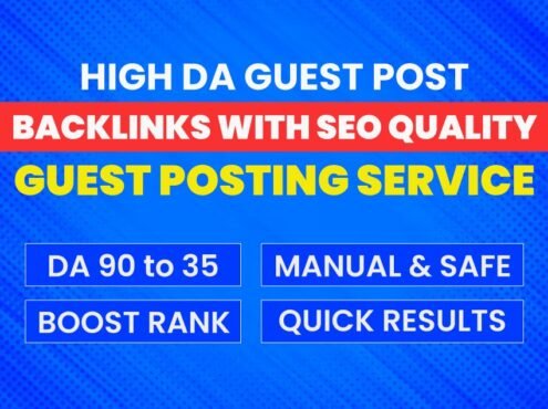 High da guest post backlinks with SEO quality guest posting service