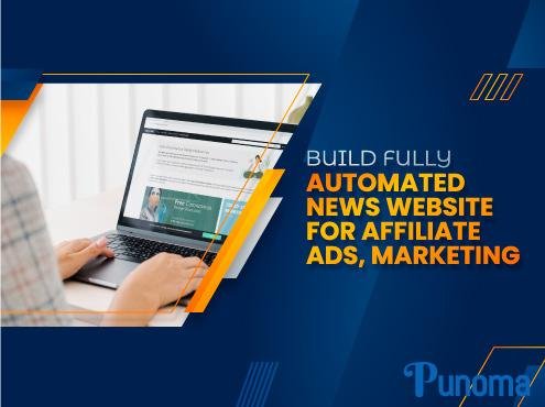 fully automated news website for affiliate ads, marketing